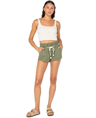 Roxy Juniors' Paddle On Drawstring-Waist Shorts