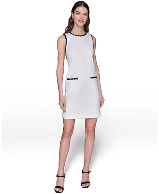 Karl Lagerfeld Paris Women's Sleeveless Tweed Shift Dress