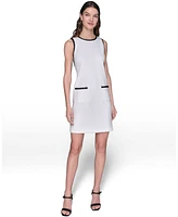 Karl Lagerfeld Paris Women's Sleeveless Tweed Shift Dress