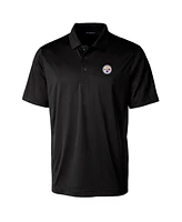 Cutter & Buck Men's Black Pittsburgh Steelers Prospect Textured Stretch Polo Shirt