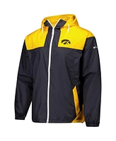 Columbia Men's Black Iowa Hawkeyes Flash Challenger Ii Omni-Shade Full-Zip Windbreaker Jacket