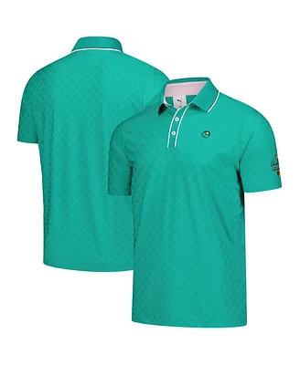 Puma Men's Green Arnold Palmer Invitational Tipped Jacquard Polo Shirt