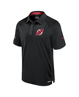 Fanatics Men's Black New Jersey Devils Authentic Pro Rink Polo Shirt