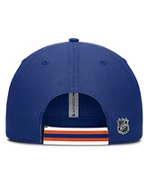 Fanatics Men's Royal/Orange Edmonton Oilers Authentic Pro Ripstop Adjustable Hat