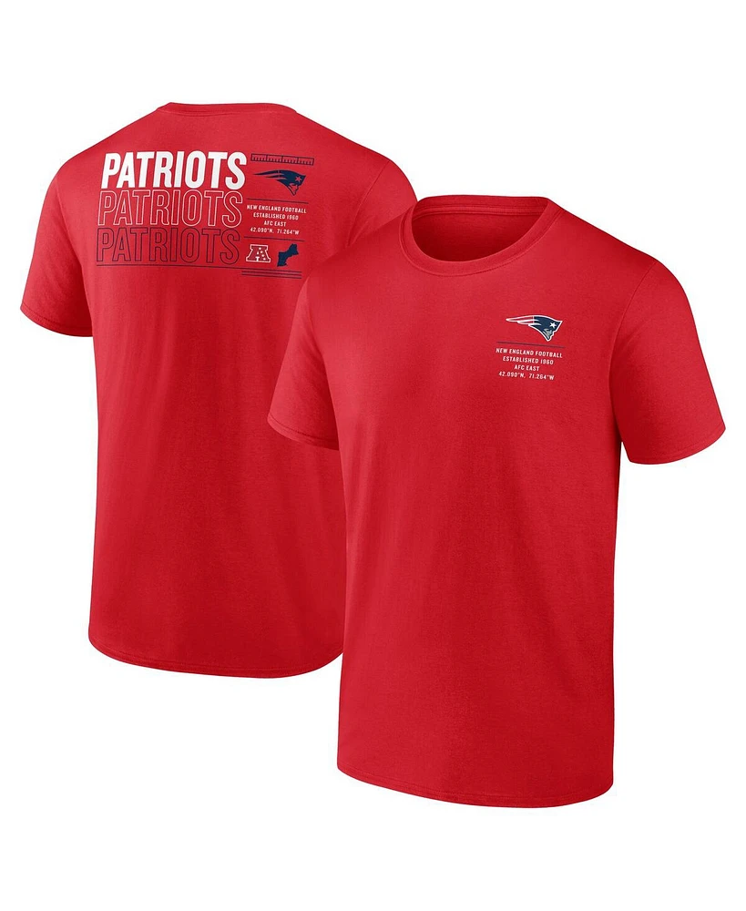 Fanatics Men's Red New England Patriots Repeat Stats T-Shirt