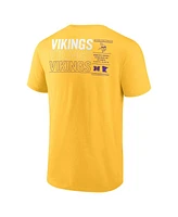 Fanatics Men's Gold Minnesota Vikings Repeat Stats T-Shirt