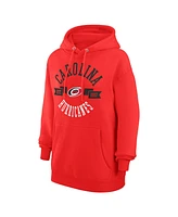 G-iii 4Her by Carl Banks Women's Red Carolina Hurricanes City Graphic Fleece Pullover Hoodie