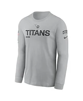 Nike Men's Gray Tennessee Titans 2024 Salute to Service Long Sleeve T-Shirt