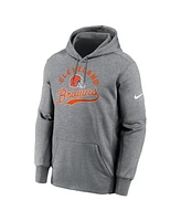 Nike Men's Heather Gray Cleveland Browns Performance Fleece Pullover Hoodie