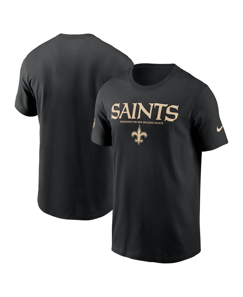 Nike Men's Black New Orleans Saints Sideline Performance T-Shirt