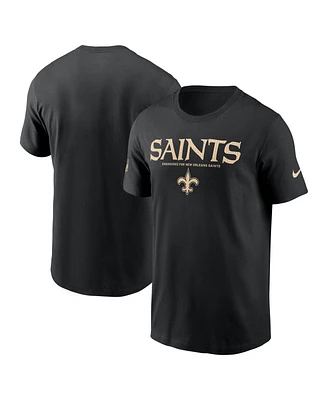 Nike Men's Black New Orleans Saints Sideline Performance T-Shirt