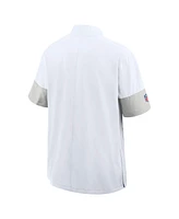 Nike Men's White Buffalo Bills Sideline Short Sleeve Quarter-Zip Performance Coach Jacket