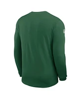 Nike Men's Green New York Jets Sideline Coach Uv Performance Long Sleeve T-Shirt