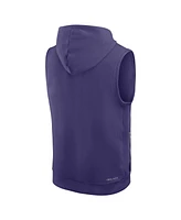 Nike Men's Purple Baltimore Ravens Sideline Performance Sleeveless Pullover Hoodie
