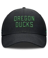 Nike Men's Black Oregon Ducks Rise Practice Adjustable Hat
