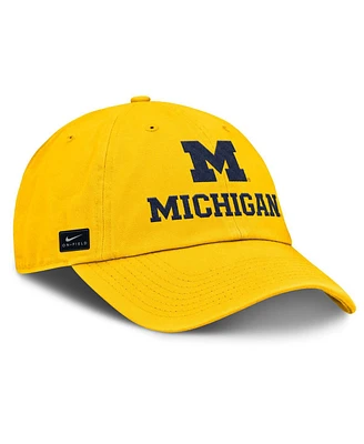 Nike Men's Maize Michigan Wolverines 2025 Sideline Club Adjustable Hat