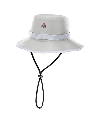 Nike Men's Gray Ohio State Buckeyes 2025 Sideline Apex Boonie Bucket Hat