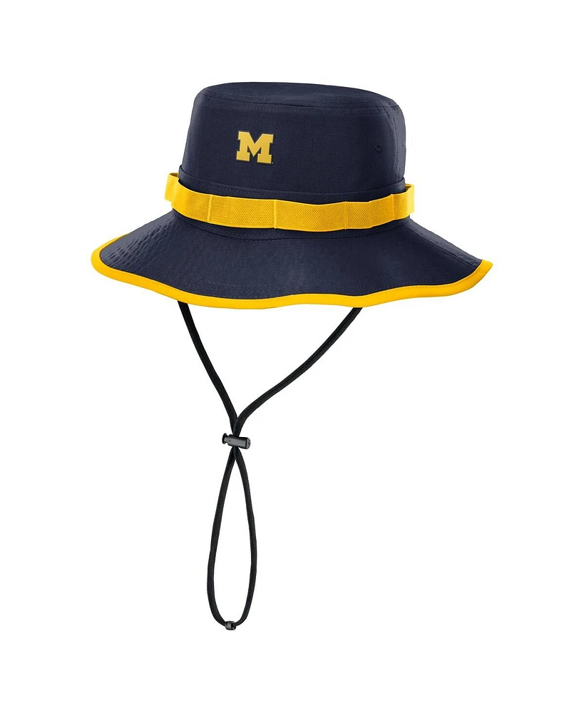 Nike Men's Navy Michigan Wolverines 2025 Sideline Apex Boonie Bucket Hat