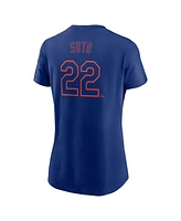 Nike Women's Juan Soto Royal New York Mets Fuse Name Number T-Shirt