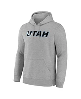 Fanatics Men's Heather Gray Utah Mammoth Combo Legacy Fleece Pullover Hoodie