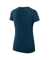 G-iii 4Her by Carl Banks Women's Navy Boston Red Sox Team Logo Graphic V-Neck Fitted T-Shirt