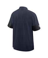 Nike Men's Navy Dallas Cowboys Sideline Short Sleeve Quarter-Zip Performance Coach Jacket