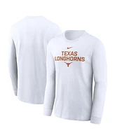 Nike Men's White Texas Longhorns 2025 Sideline Performance Long Sleeve T-Shirt
