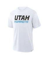 Fanatics Men's White Utah Mammoth Wordmark Stadium Slub T-Shirt