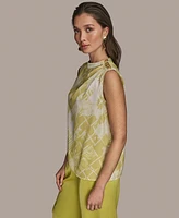 Donna Karan New York Petite Shoulder-Button Sleeveless Top