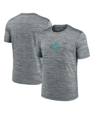 Nike Men's Gray Miami Dolphins Sideline Velocity Performance T-Shirt