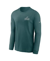 Nike Men's Midnight Green Philadelphia Eagles Sideline Performance Long Sleeve T-Shirt