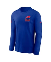 Nike Men's Royal Buffalo Bills Sideline Performance Long Sleeve T-Shirt