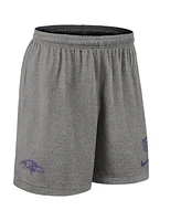 Nike Men's Black Baltimore Ravens Sideline Reversible Performance Shorts