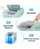 Casainc Compact Ice Maker, Portable Home Use Maker, 26 lbs Daily Output, Smart Features