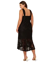 Aidan by Adrianna Papell Plus Lace Midi Dress