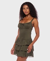 Alex & Sophia Juniors' Cotton Voile Tiered Fit Flare Dress