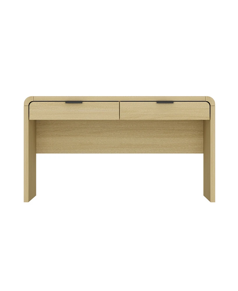 Manhattan Comfort 54" Medium Density Fiberboard Grace Modern 2-Drawer Home Office Desk