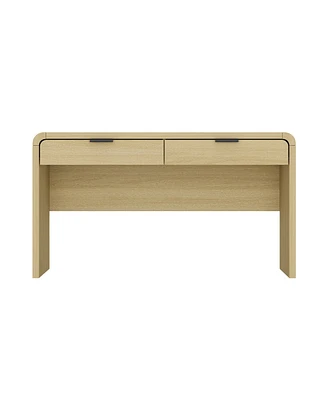 Manhattan Comfort 54" Medium Density Fiberboard Grace Modern 2-Drawer Home Office Desk