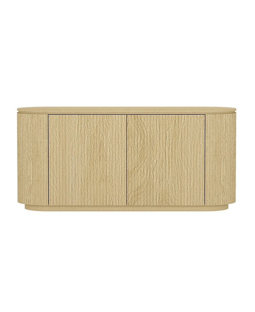 Manhattan Comfort 60" Medium Density Fiberboard Olivia Modern 4-Shelf Sideboard