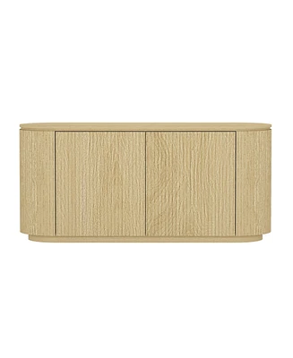 Manhattan Comfort 60" Medium Density Fiberboard Olivia Modern 4-Shelf Sideboard
