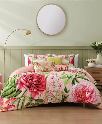 Bebejan Spring Forever Bedding 100% Cotton Sateen 5 Piece Queen Size Reversible Comforter Set
