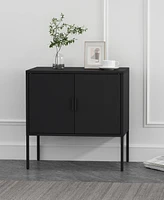 Manhattan Comfort 23.6" Steel Ava Modern 2-Shelf Accent Cabinet
