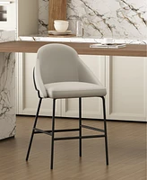 Manhattan Comfort 38" Faux Leather Gracie Counter Stool