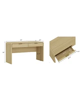 Manhattan Comfort 54" Medium Density Fiberboard Grace Modern 2-Drawer Home Office Desk