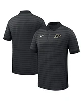 Nike Men's Black Purdue Boilermakers 2025 Early Season Coaches Sideline Victory Stripe Performance Polo Shirt