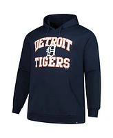 '47 Brand Men's Navy Detroit Tigers Big Tall Velocity Fleece Pullover Hoodie Sweatshirt