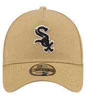 New Era Men's Khaki Chicago White Sox Logo Essentials 9FORTY A-Frame Adjustable Hat