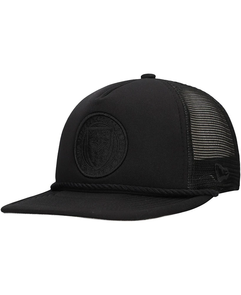 New Era Men's Black Inter Miami Cf Active Tone Golfer Snapback Hat