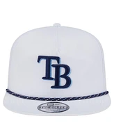 New Era Men's White Tampa Bay Rays Perforated Golfer Snapback Hat
