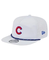 New Era Men's White Chicago Cubs Perforated Golfer Snapback Hat